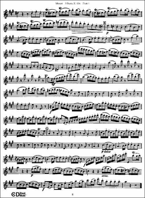 3-Duets-K.156-之第一长笛-二重奏三首-K156号-长笛五线谱|长笛谱