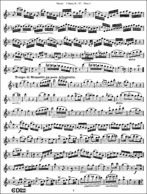 3-Duets-K.157-之第一长笛-二重奏三首-K157号-长笛五线谱|长笛谱