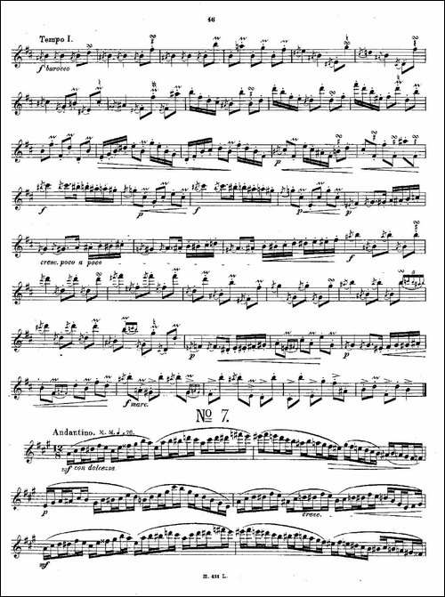 24首长笛练习曲-Op.15-之6—10-长笛五线谱|长笛谱