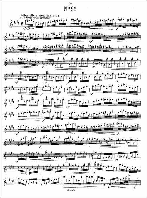 24首长笛练习曲-Op.15-之6—10-长笛五线谱|长笛谱