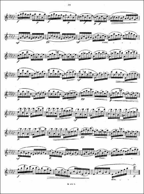 24首长笛练习曲-Op.15-之11—15-长笛五线谱|长笛谱