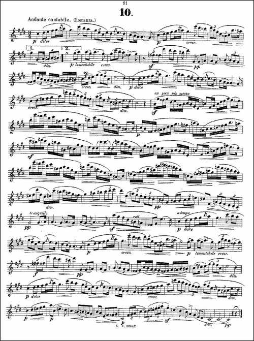 24首长笛练习曲-Op.21-之1—12-长笛五线谱|长笛谱