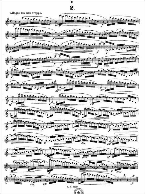 24首长笛练习曲-Op.21-之1—12-长笛五线谱|长笛谱
