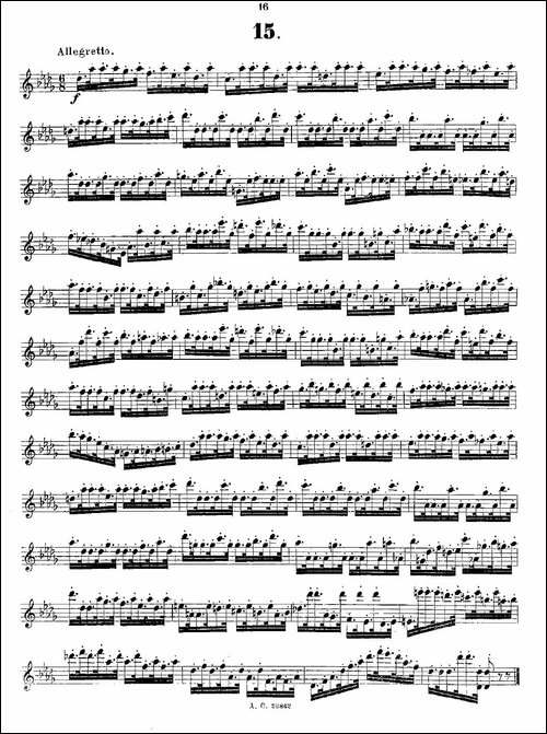24首长笛练习曲-Op.21-之13—24-长笛五线谱|长笛谱
