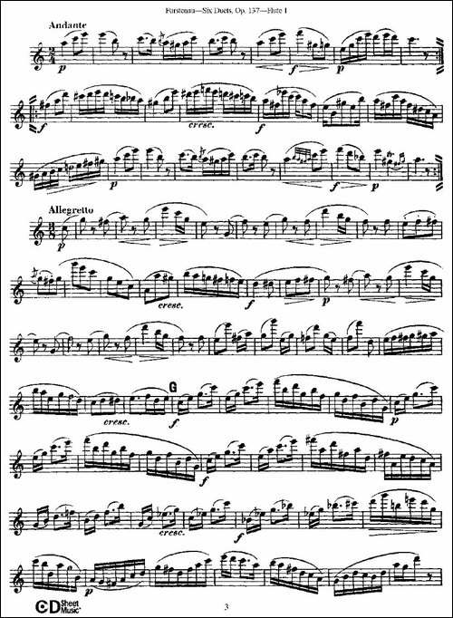 Six-Duets,-Op.137-之一-二重奏-六首作品-137-长笛五线谱|长笛谱
