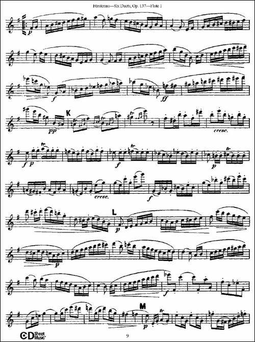 Six-Duets,-Op.137-之二-二重奏-六首作品-137-长笛五线谱|长笛谱