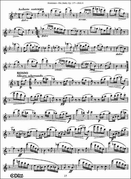 Six-Duets,-Op.137-之三-二重奏-六首作品-137-长笛五线谱|长笛谱