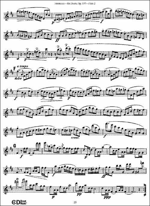 Six-Duets,-Op.137-之四-二重奏-六首作品-137-长笛五线谱|长笛谱
