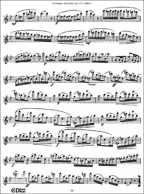 Six-Duets,-Op.137-之五-二重奏-六首作品-137-长笛五线谱|长笛谱