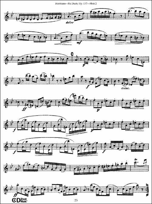 Six-Duets,-Op.137-之五-二重奏-六首作品-137-长笛五线谱|长笛谱