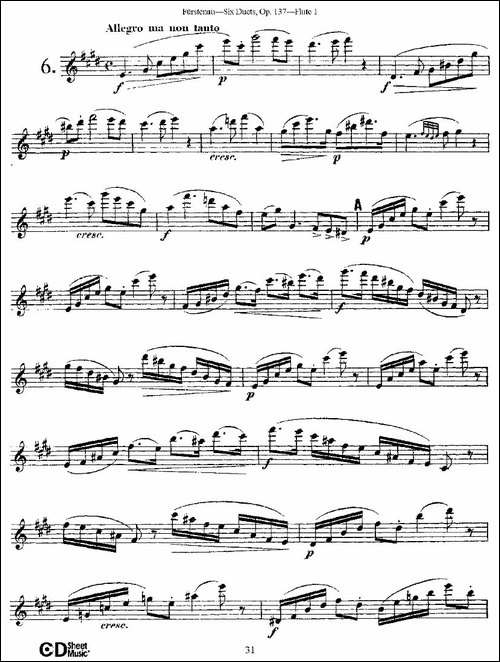 Six-Duets,-Op.137-之六-二重奏-六首作品-137-长笛五线谱|长笛谱