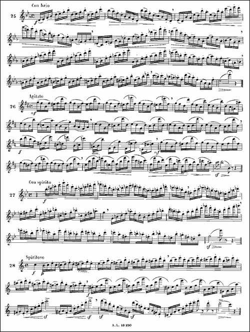 moyse-100首练习曲之15—28-长笛五线谱|长笛谱