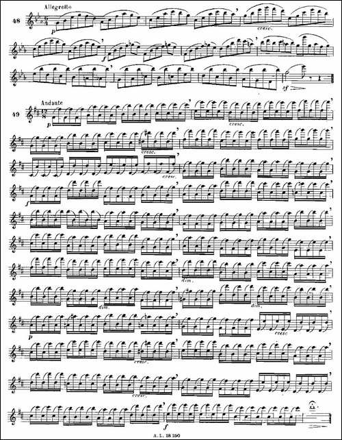 moyse-100首练习曲之41—49-长笛五线谱|长笛谱