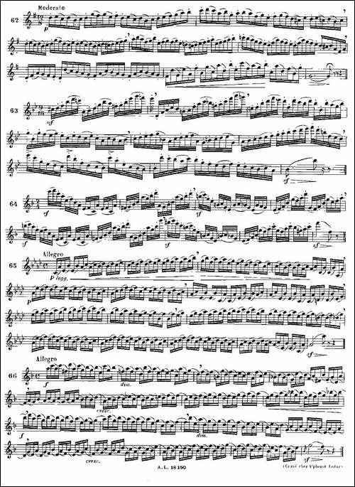moyse-100首练习曲之50—66-长笛五线谱|长笛谱