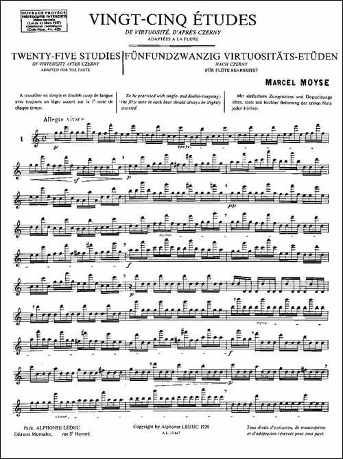 Moyse-25-Studies-after-Czerny-flute-[1]-25-长笛五线谱|长笛谱