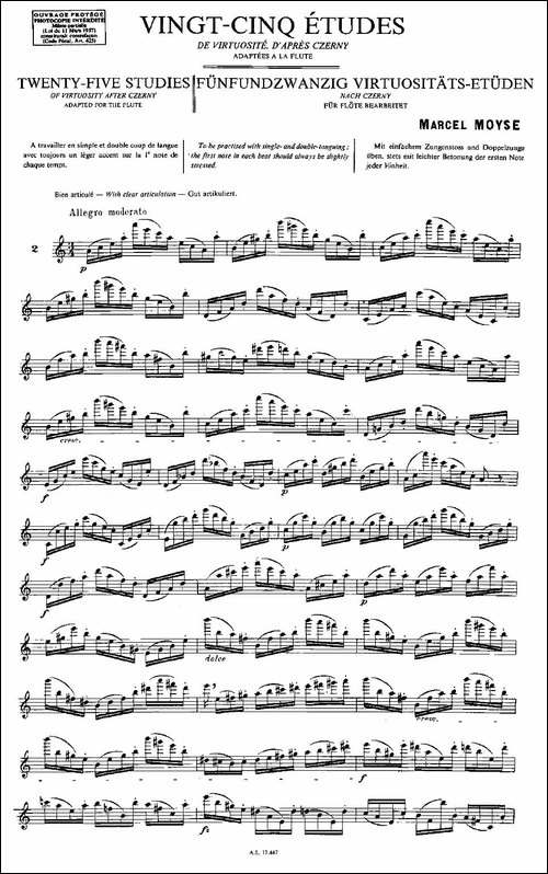 Moyse-25-Studies-after-Czerny-flute-[2]-25-长笛五线谱|长笛谱