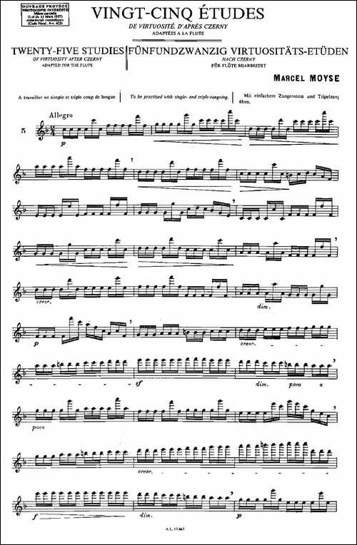 Moyse-25-Studies-after-Czerny-flute-[5]-25-长笛五线谱|长笛谱