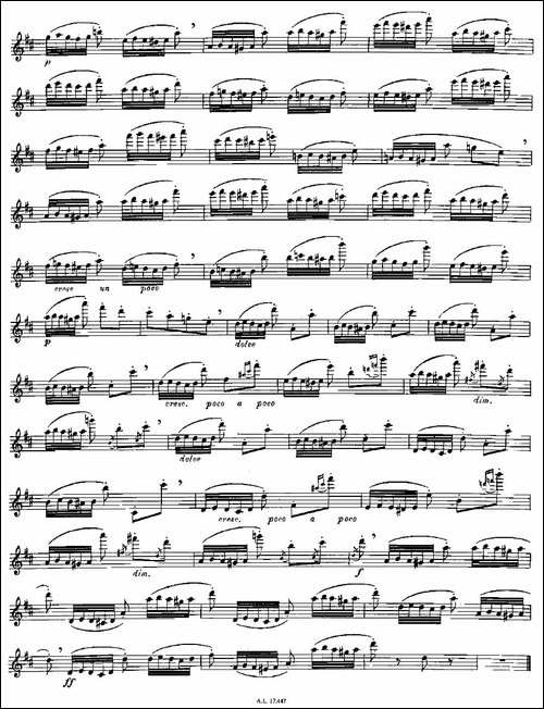 Moyse-25-Studies-after-Czerny-flute-之13-2-长笛五线谱|长笛谱