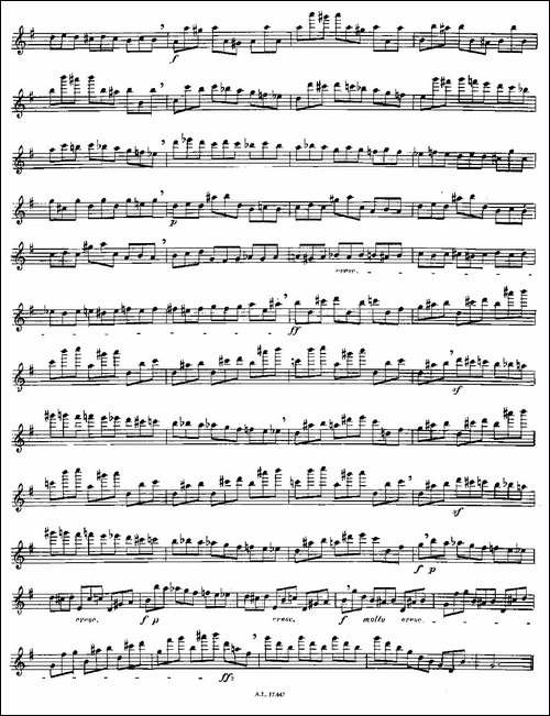 Moyse-25-Studies-after-Czerny-flute-之17-2-长笛五线谱|长笛谱