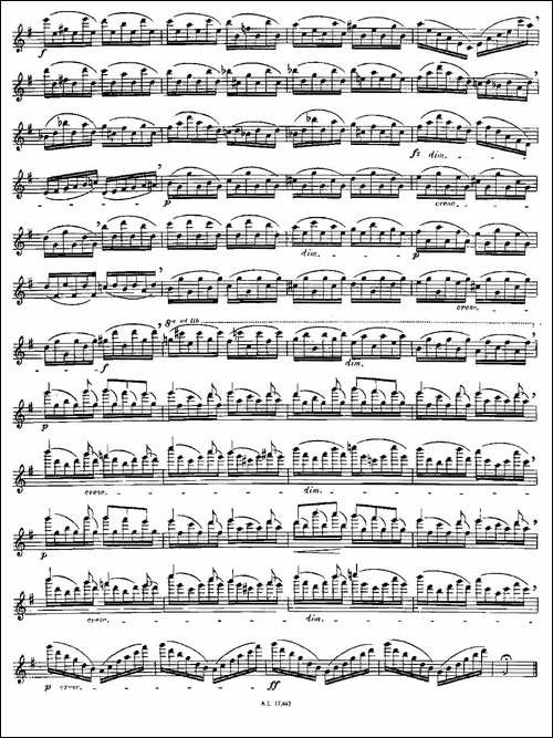 Moyse-25-Studies-after-Czerny-flute-之19-2-长笛五线谱|长笛谱