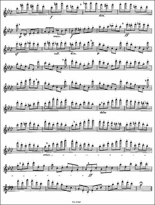Moyse-25-Studies-after-Czerny-flute-之20-2-长笛五线谱|长笛谱