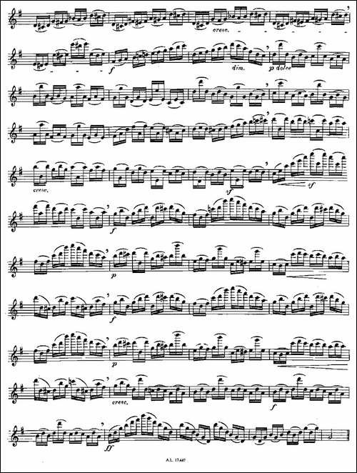 Moyse-25-Studies-after-Czerny-flute-之21-2-长笛五线谱|长笛谱
