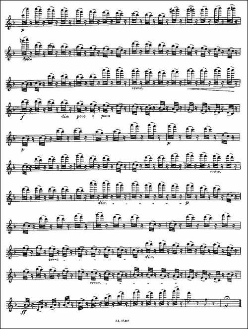 Moyse-25-Studies-after-Czerny-flute-之22-2-长笛五线谱|长笛谱