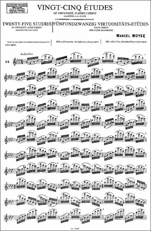 Moyse-25-Studies-after-Czerny-flute-之24-2-长笛五线谱|长笛谱