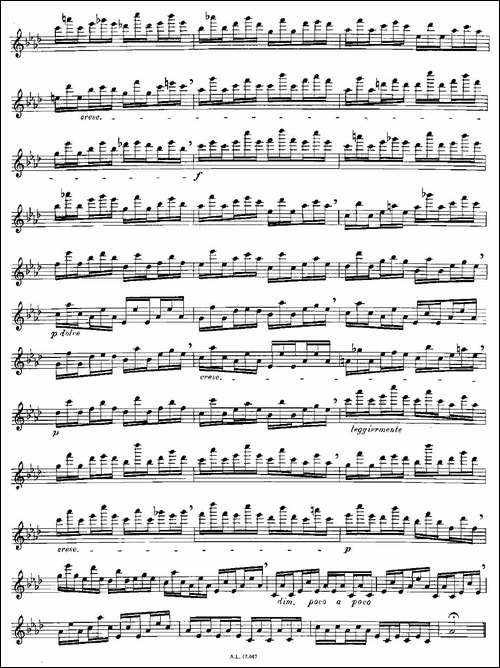 Moyse-25-Studies-after-Czerny-flute-之25-2-长笛五线谱|长笛谱