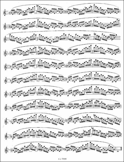 12首大技巧练习曲之1-长笛五线谱|长笛谱