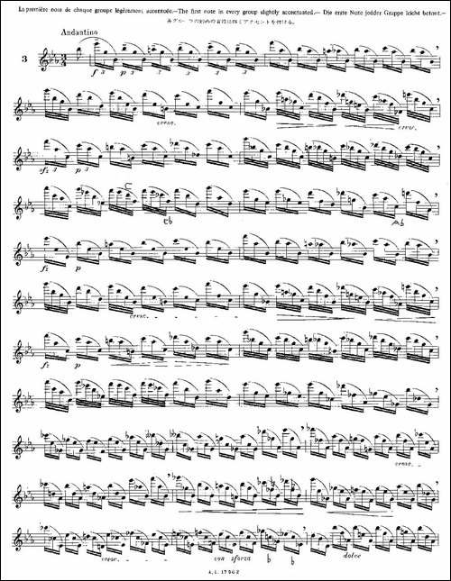 12首大技巧练习曲之3-长笛五线谱|长笛谱