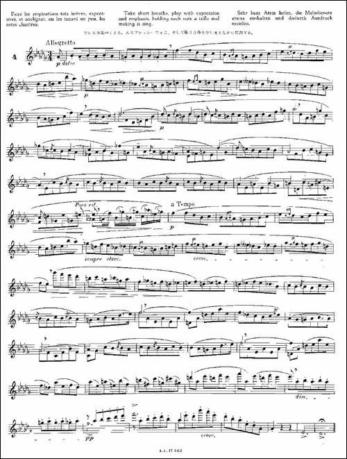 12首大技巧练习曲之4-长笛五线谱|长笛谱