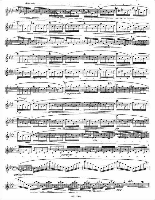 12首大技巧练习曲之6-长笛五线谱|长笛谱