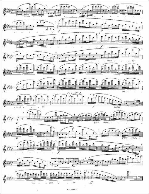 12首大技巧练习曲之7-长笛五线谱|长笛谱