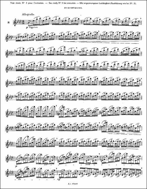 12首大技巧练习曲之8-长笛五线谱|长笛谱