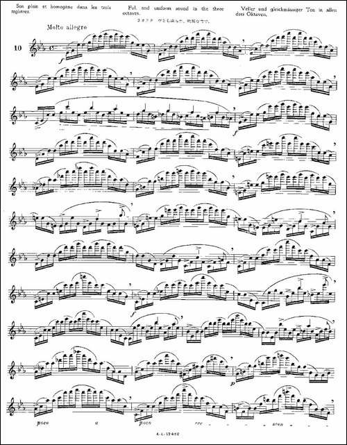 12首大技巧练习曲之10-长笛五线谱|长笛谱