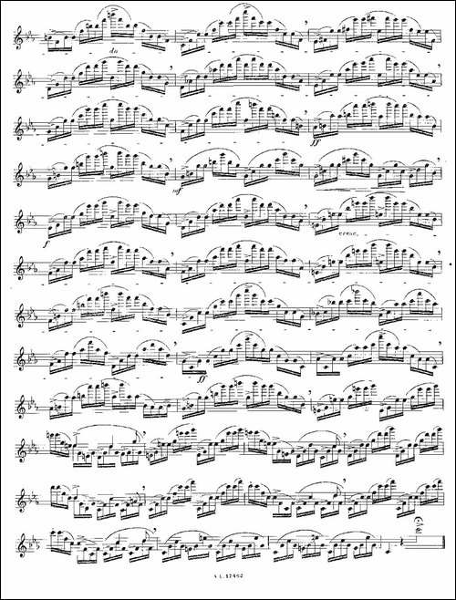 12首大技巧练习曲之10-长笛五线谱|长笛谱