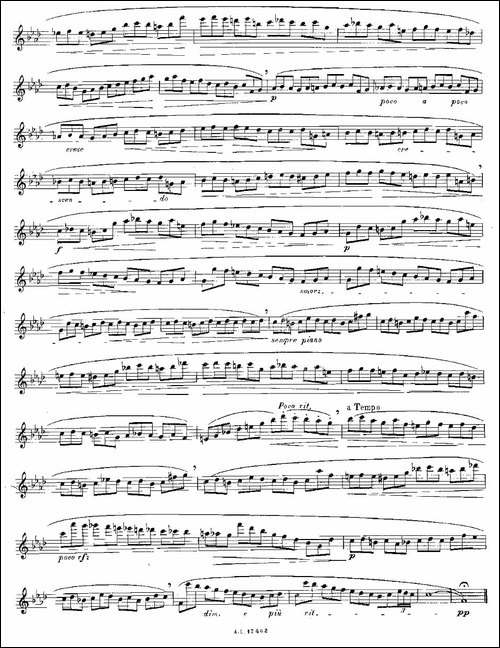 12首大技巧练习曲之11-长笛五线谱|长笛谱
