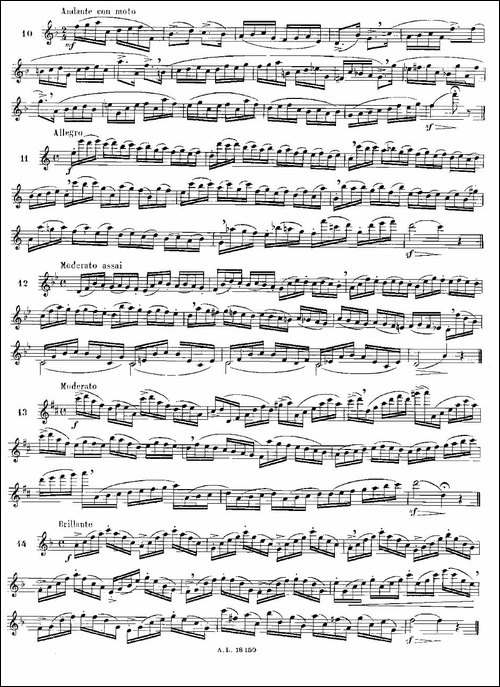 简易音阶练习100首之1-19-moyse-100-studies-a-长笛五线谱|长笛谱