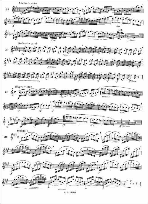 简易音阶练习100首之20-36-moyse-100-studies--长笛五线谱|长笛谱