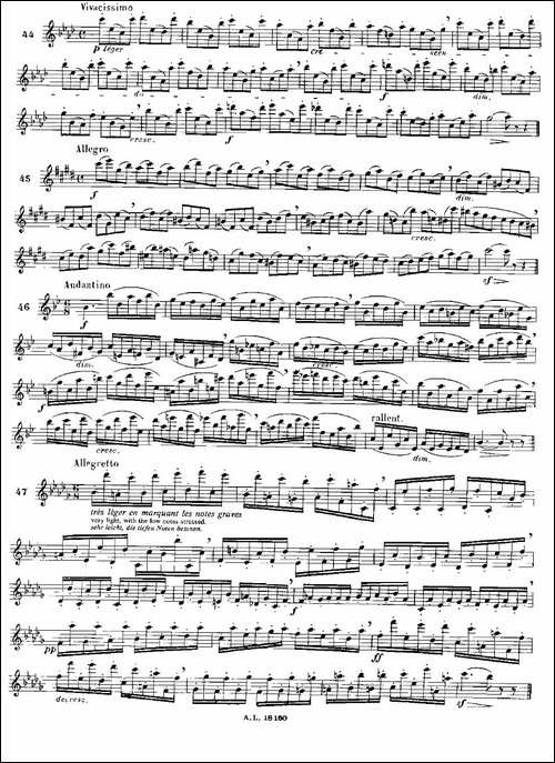 简易音阶练习100首之37-49-moyse-100-studies--长笛五线谱|长笛谱