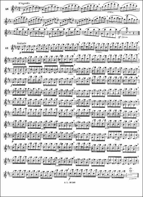 简易音阶练习100首之37-49-moyse-100-studies--长笛五线谱|长笛谱