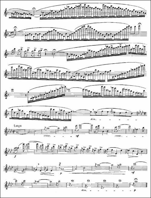 基于维尼亚夫斯基练习曲的10首长笛练习曲之4-Mo-长笛五线谱|长笛谱