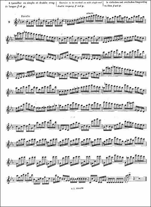 基于维尼亚夫斯基练习曲的10首长笛练习曲之9-Mo-长笛五线谱|长笛谱