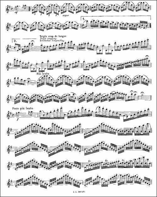 基于维尼亚夫斯基练习曲的10首长笛练习曲之10-M-长笛五线谱|长笛谱