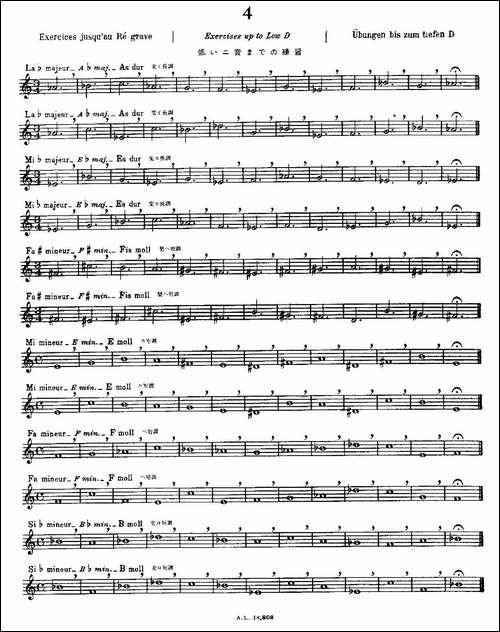 初级练习之4-Alphonse-Ludec-Debutant-Flutis-长笛五线谱|长笛谱