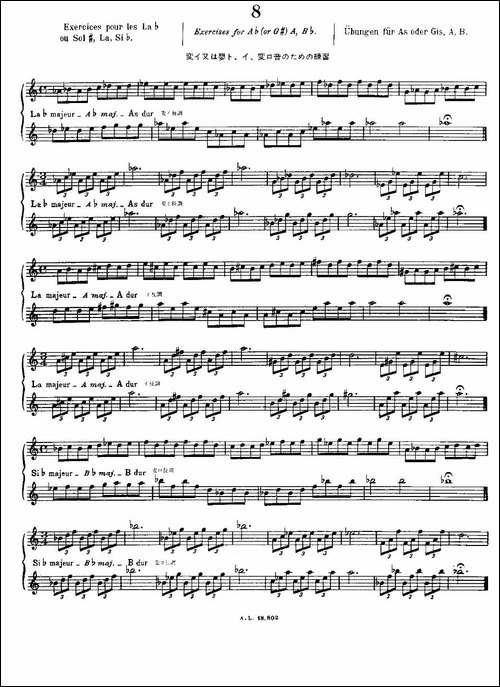 初级练习之8-Alphonse-Ludec-Debutant-Flutis-长笛五线谱|长笛谱