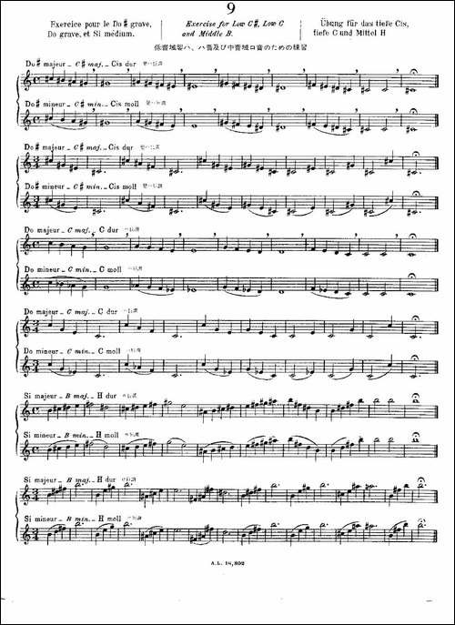 初级练习之9-Alphonse-Ludec-Debutant-Flutis-长笛五线谱|长笛谱