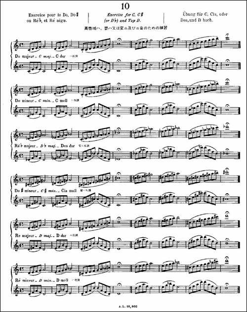 初级练习之10-Alphonse-Ludec-Debutant-Fluti-长笛五线谱|长笛谱