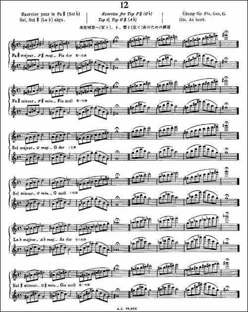 初级练习之12-Alphonse-Ludec-Debutant-Fluti-长笛五线谱|长笛谱